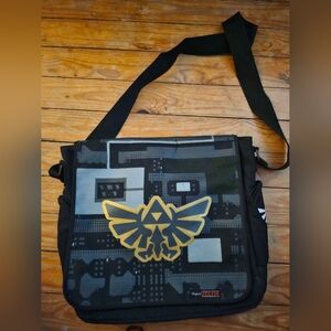 Nintendo Black and Gold Messenger Bag